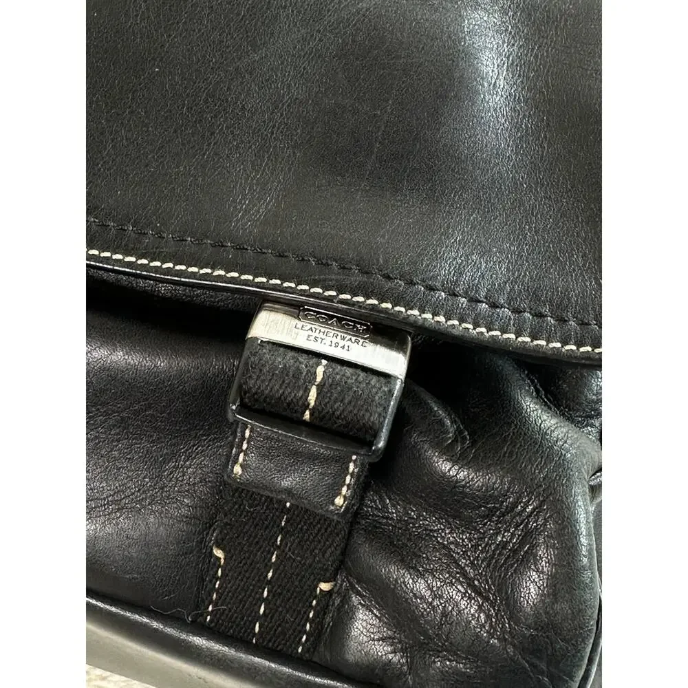 COACH Leatherware Messenger Briefcase Black 05A01 $698